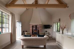 The lounge kitchen area at Blacksmith's Cottage, Cheshire