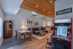 It's easy for your group to socialize during game night with the space.