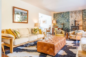 Botanical, cozy living room