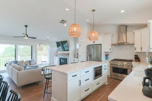 Beautiful open layout kitchen with tons of light!