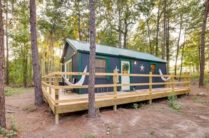 Cabin Exterior | Wraparound Deck w/ Hammocks | Pet Friendly w/ Fee