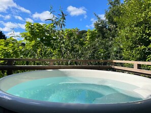 Outdoor spa tub