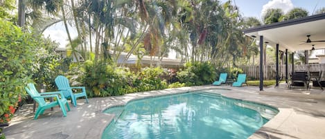 Pompano Beach Vacation Rental | 4BR | 2BA | 1 Step to Enter | 1,573 Sq Ft