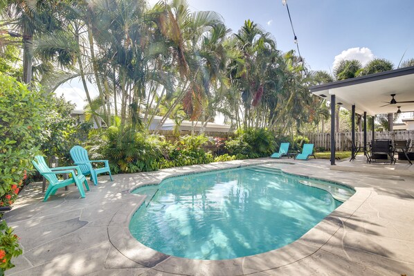 Pompano Beach Vacation Rental | 4BR | 2BA | 1 Step to Enter | 1,573 Sq Ft