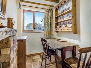 Dining Area | Shepherds Hut - Morrells Wood Farm, Leighton, near Shrewsbury