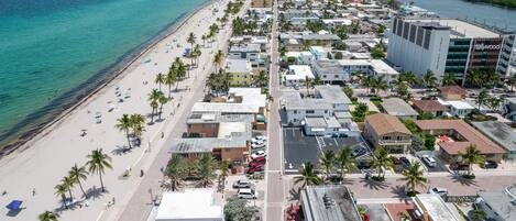 StarLightBeachHouse with the White Roof on the Boardwalk!