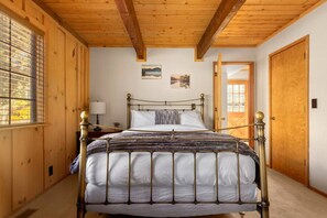 Queen bed in the Master bedroom