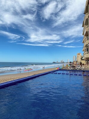 Pool and miles of beach