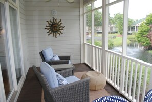 Screen Porch Overlooking Lake