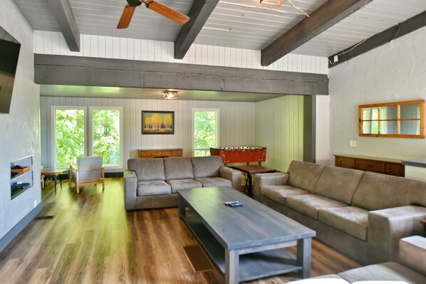Open living room with Play Station 