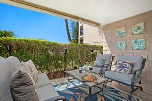 Enjoy your morning coffee from your own private lanai!