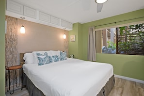 Have a restful night's sleep on your King-size bed in the bedroom!