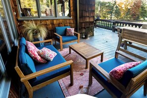 Or catch up with your favorite people at this new outdoor conversation set.