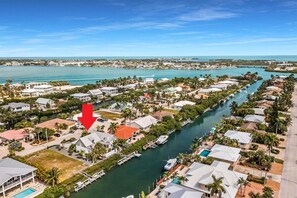 Aerial views of the home canal systems