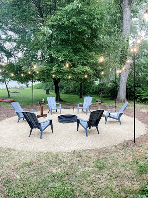 Enjoy s'mores by the new firepit!