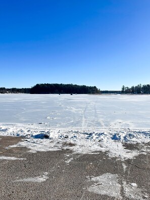 Boat landing in the winter!