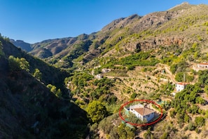 Aerial view showing location of Villa Cecilia