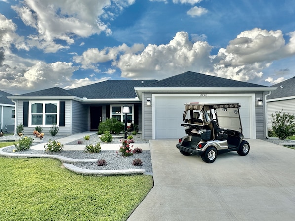 Front View with Golf Cart