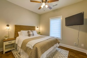 Bedroom 1 on first floor with a queen bed