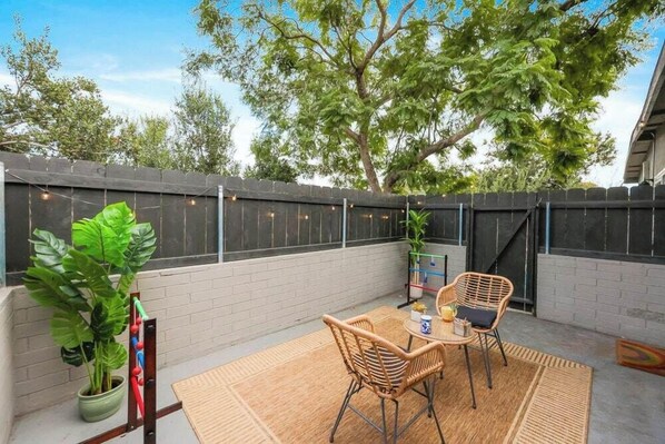 
A fenced backyard enhances safety and privacy, creating a secure and delightful outdoor haven for family gatherings, playtime, and relaxation.