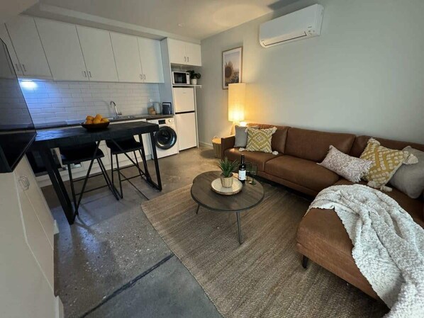 Open plan living and kitchen