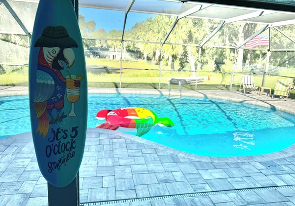 Fun in the sun and splash in your private saltwater pool (seasonably heated)