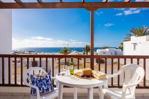 Outdoor area with sea views