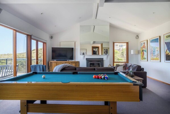 Play a game of pool with the group.