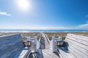 Benches on beach walk