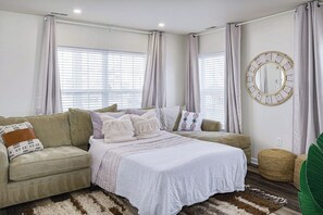 Queen sleeper in the living room