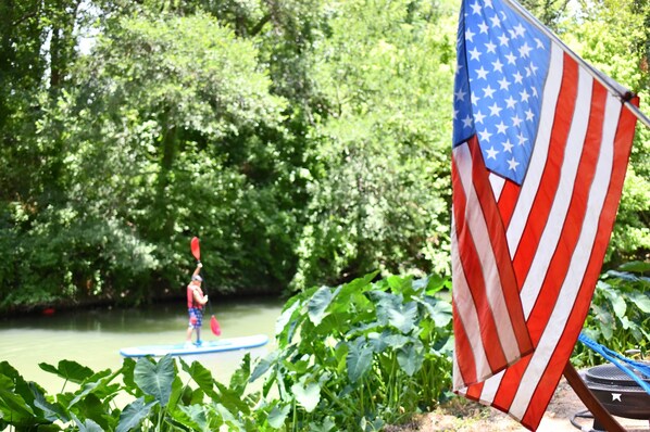 Freedom is Paddle Boarding the Peaceful Cibolo Creek
