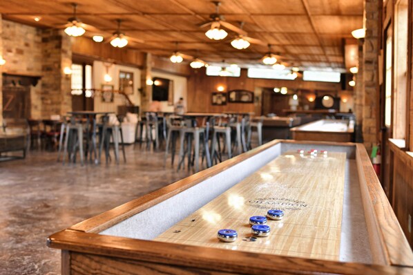 We also have multiple Shuffle Board Tables