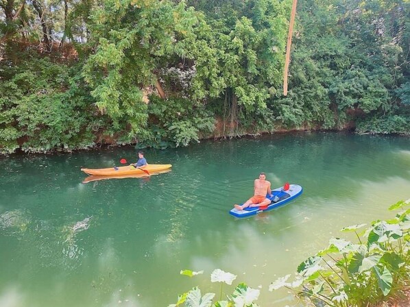 The Creek is great place to kayak and paddle board.