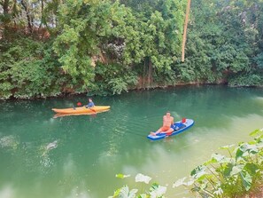 The Creek is great place to kayak and paddle board.