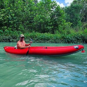 We rent single and double kayaks.