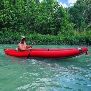 We rent single and double kayaks.