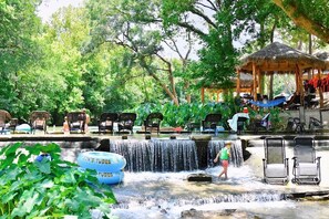 The waterfall is a great place to relax!