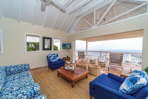 Ceiling fan, HD-TV with Dish Network, sound system.