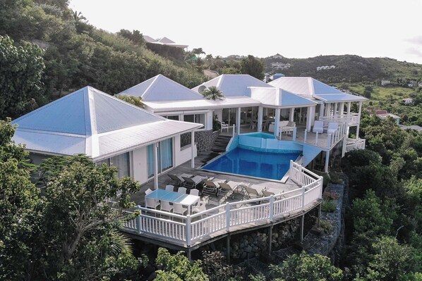 Aerial views of the property. 
