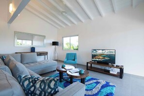 Air conditioning, HD-TV with Orange TV channels (including CNN), Blu-Ray DVD player, iPod Bose Dock.