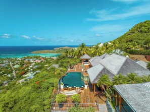 Aerial views of the property. 