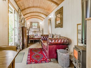 Open plan living space | Shepherds Retreat - Morrells Wood Farm, Leighton, near Shrewsbury