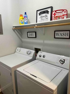 washer and dryer and detergent for short or long stays