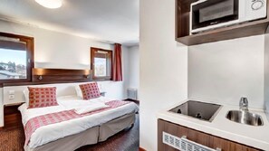 Relax on the comfy bed after a day outside - Bedding configurations vary!