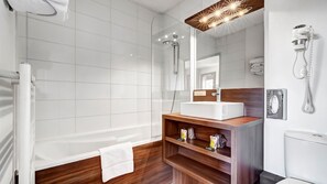 Get ready for your day in the lovely bathroom.