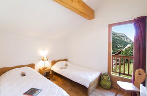 Relax on a comfy bed after a day outside.
