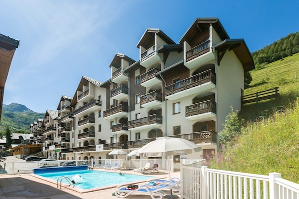 Relax by the outdoor pool.