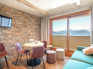 Settle into the dining area and enjoy a nice meal.