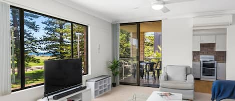 The second living area opens to the balcony, creating a lovely transition between the indoors and out.