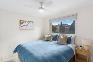 Two single beds put together to form king bed.